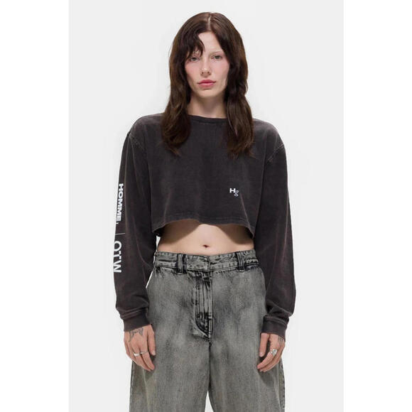 Vans Tops - Home girls by Vans LS Crop top washed black size XS NWT $65 msrp